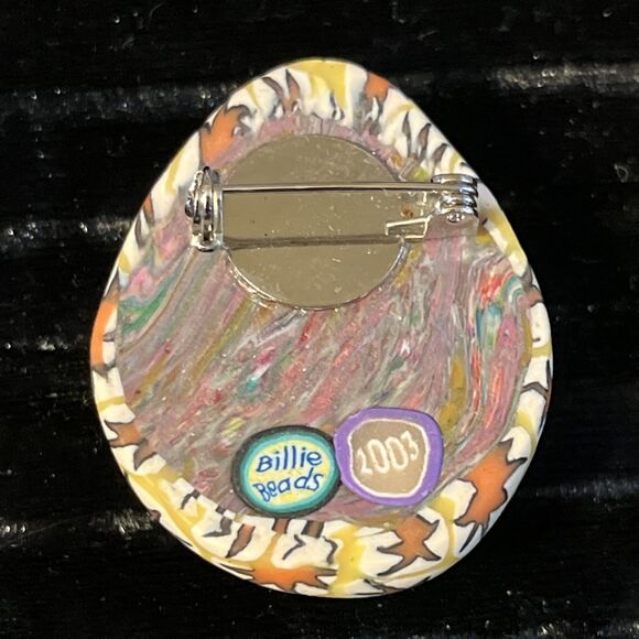 Rare HTF Billie Beads 2003 Easter Egg Brooch Flowers Rhinestone - Picture 3 of 4